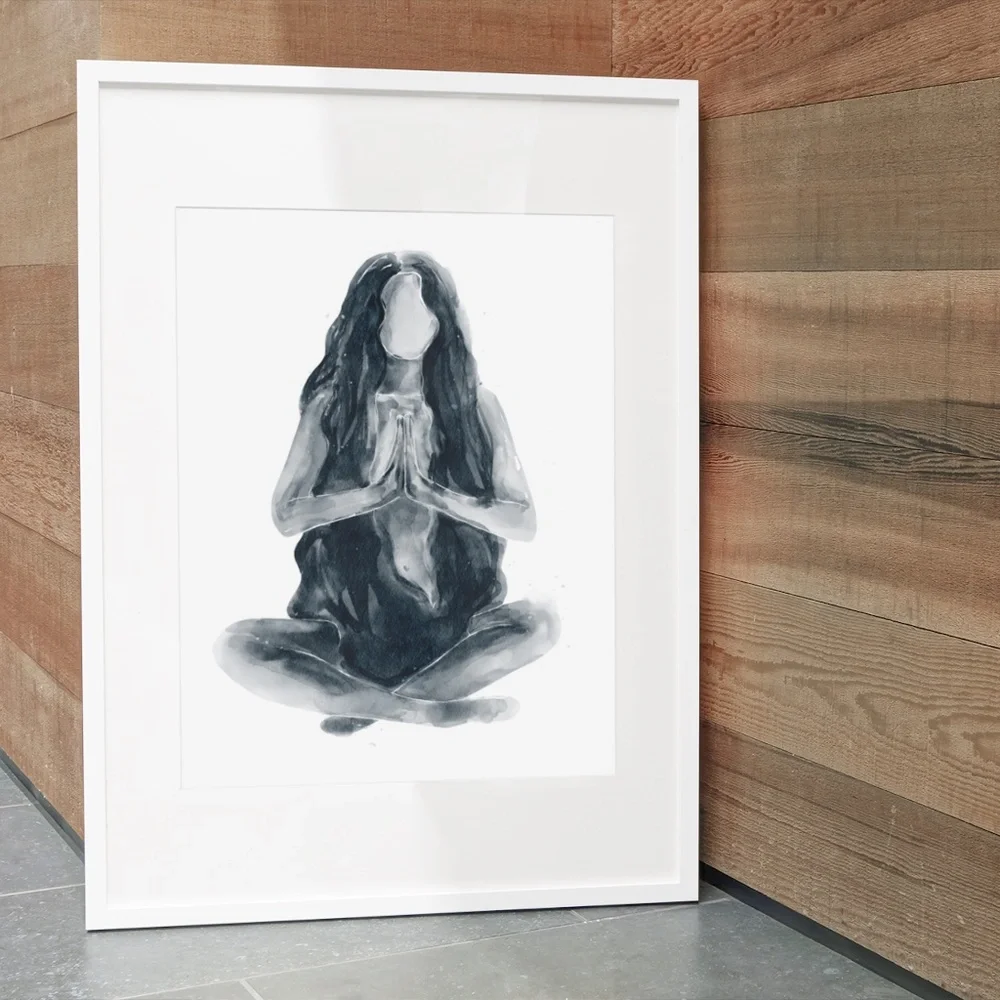 Watercolor Abstract Nude Woman Portrait Print Poster Unframed - Picture 5 of 9